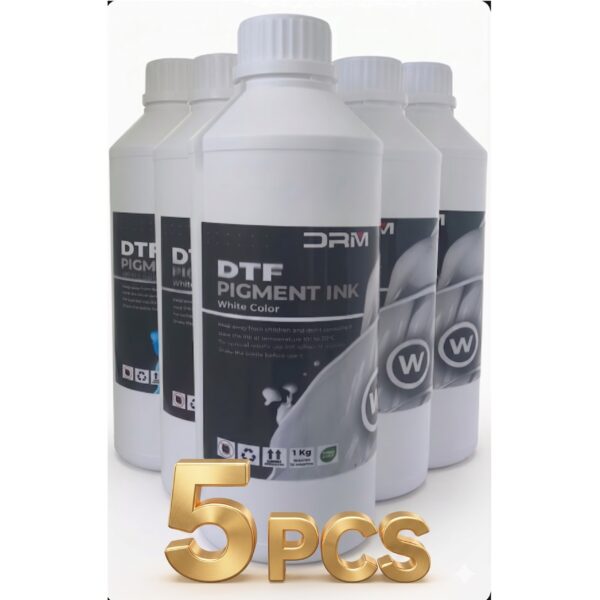 5 litara Visokokvalitetna DTF bijela tinta 1000 ml
